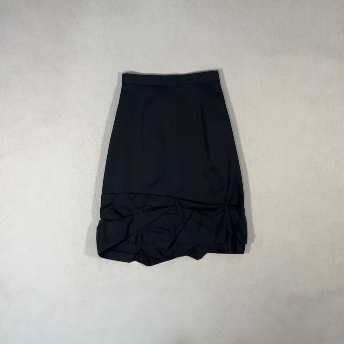 Folded Black Skirt 상품이미지3