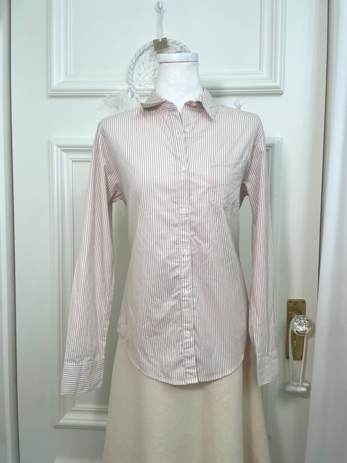 beige pearl button basic cardigan&beige 상품이미지10