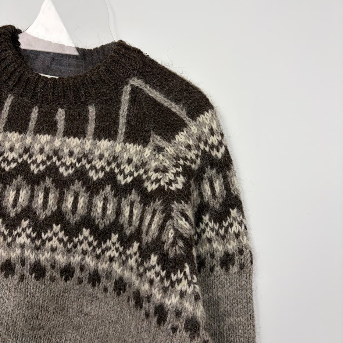 빈티지 노르딕 패턴 니트 티셔츠 상품이미지4