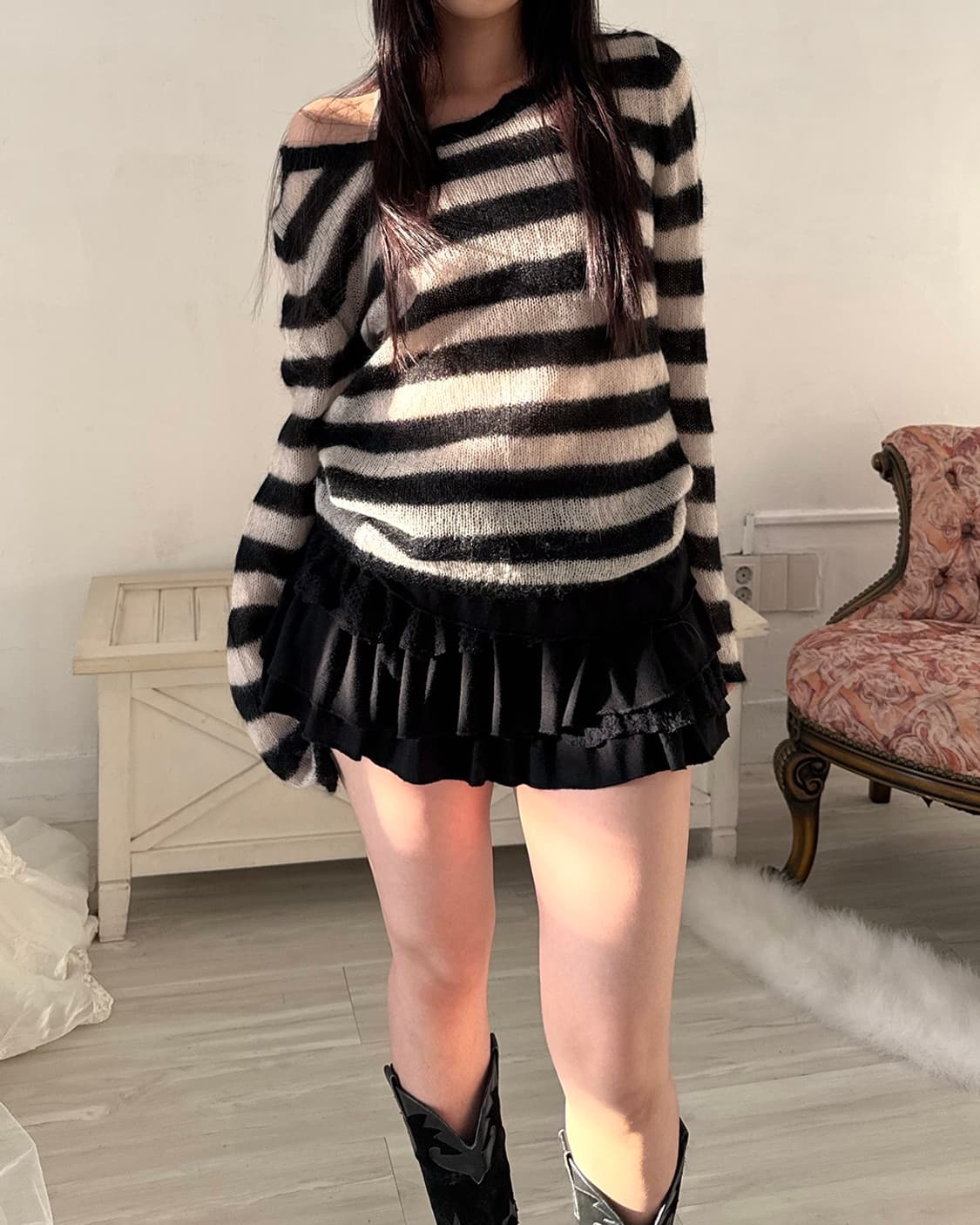 Mohair stripe knit 상품이미지4