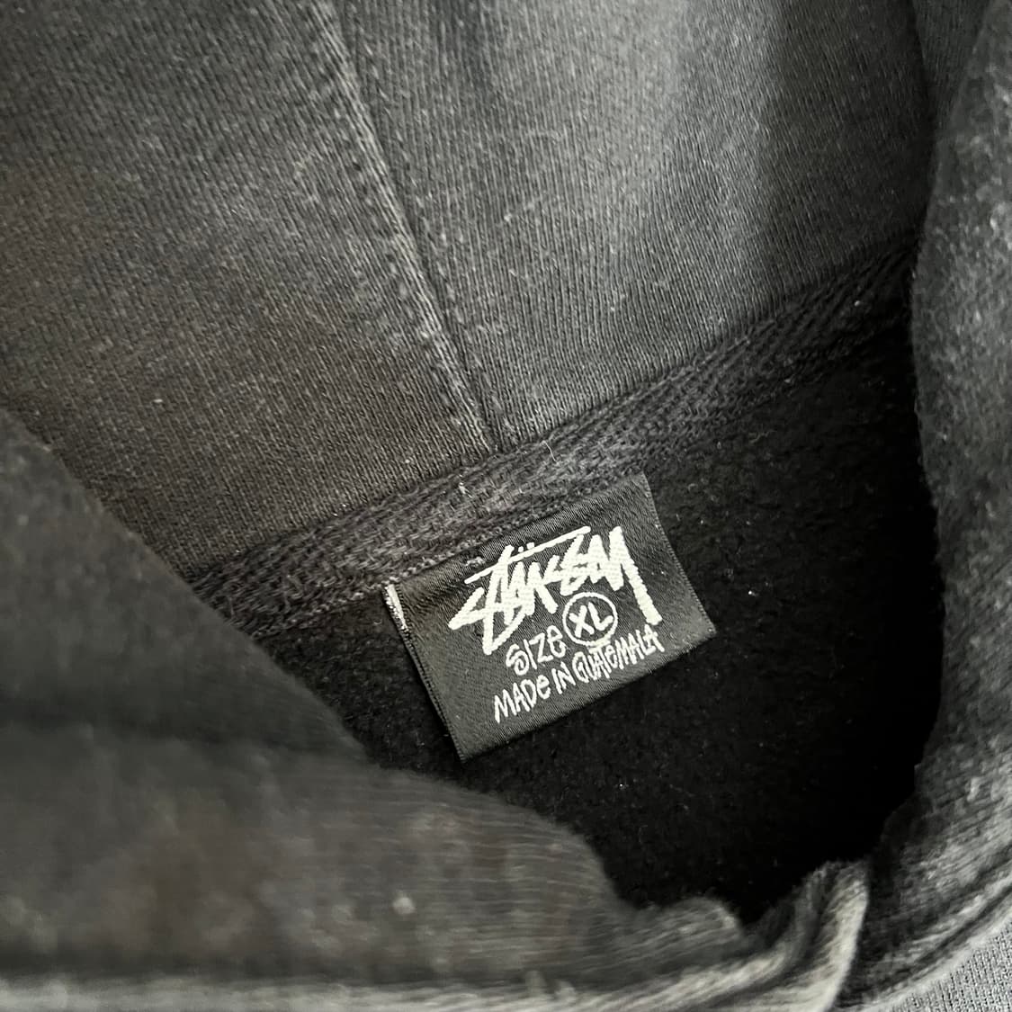 스투시 베이직 스탁로고 오버사이즈 후디 블랙 상품이미지5