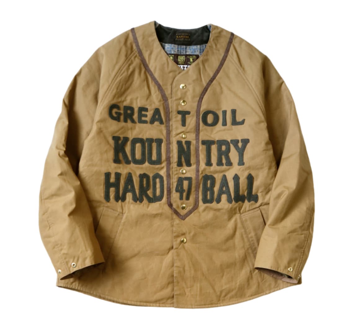 [3] 캐피탈 오일 베이스볼 블루종 베이지 상품이미지1