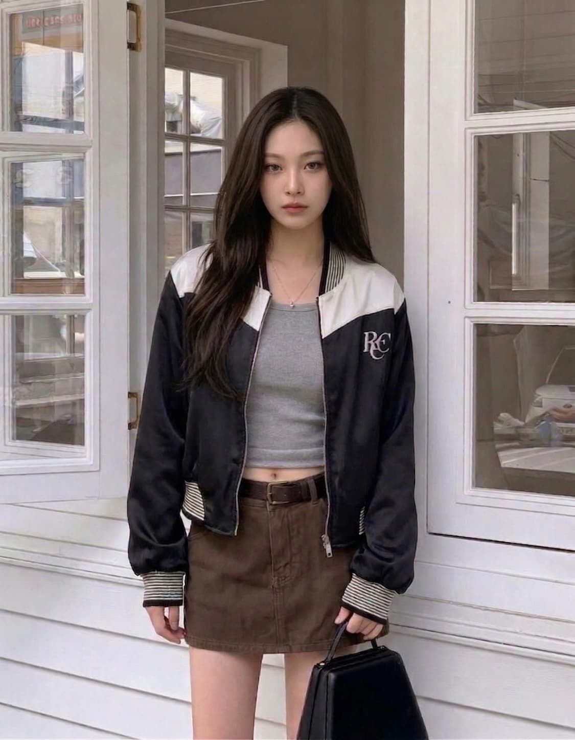 [로씨로씨] 바시티자켓 봄자켓 간절기자켓 크롭자켓 봄버자켓 로씨로씨자켓 상품이미지1