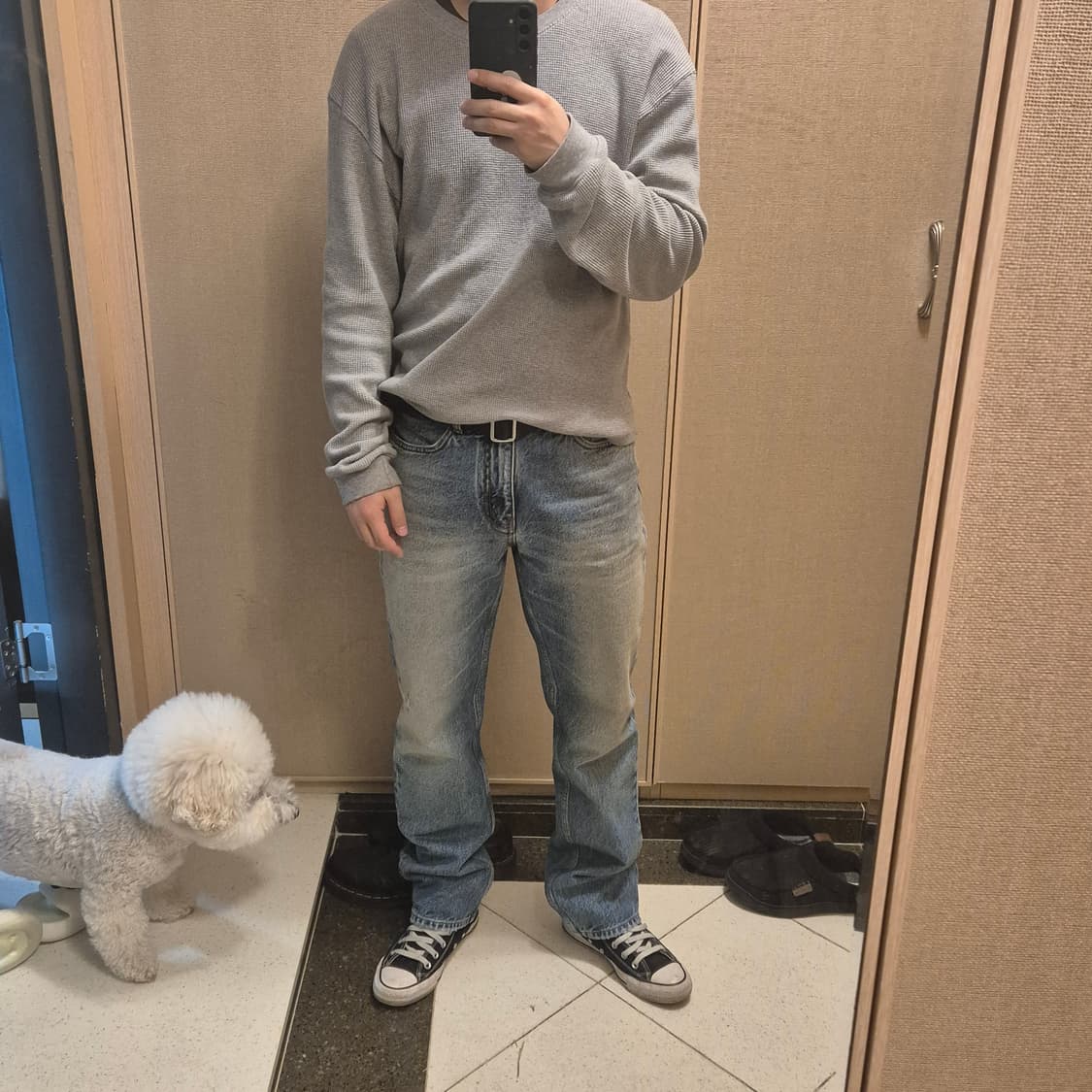 오토매틱포더피플 워시드 데님 1사이즈 상품이미지4