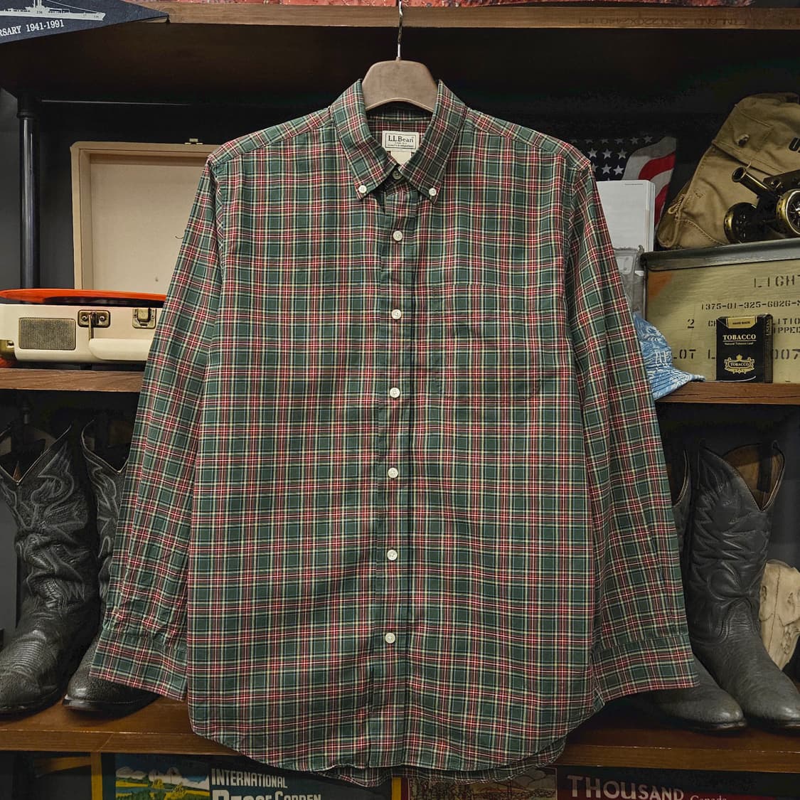 엘엘빈 클래식 스카치 플래드체크 버튼다운 셔츠 N1126 상품이미지1