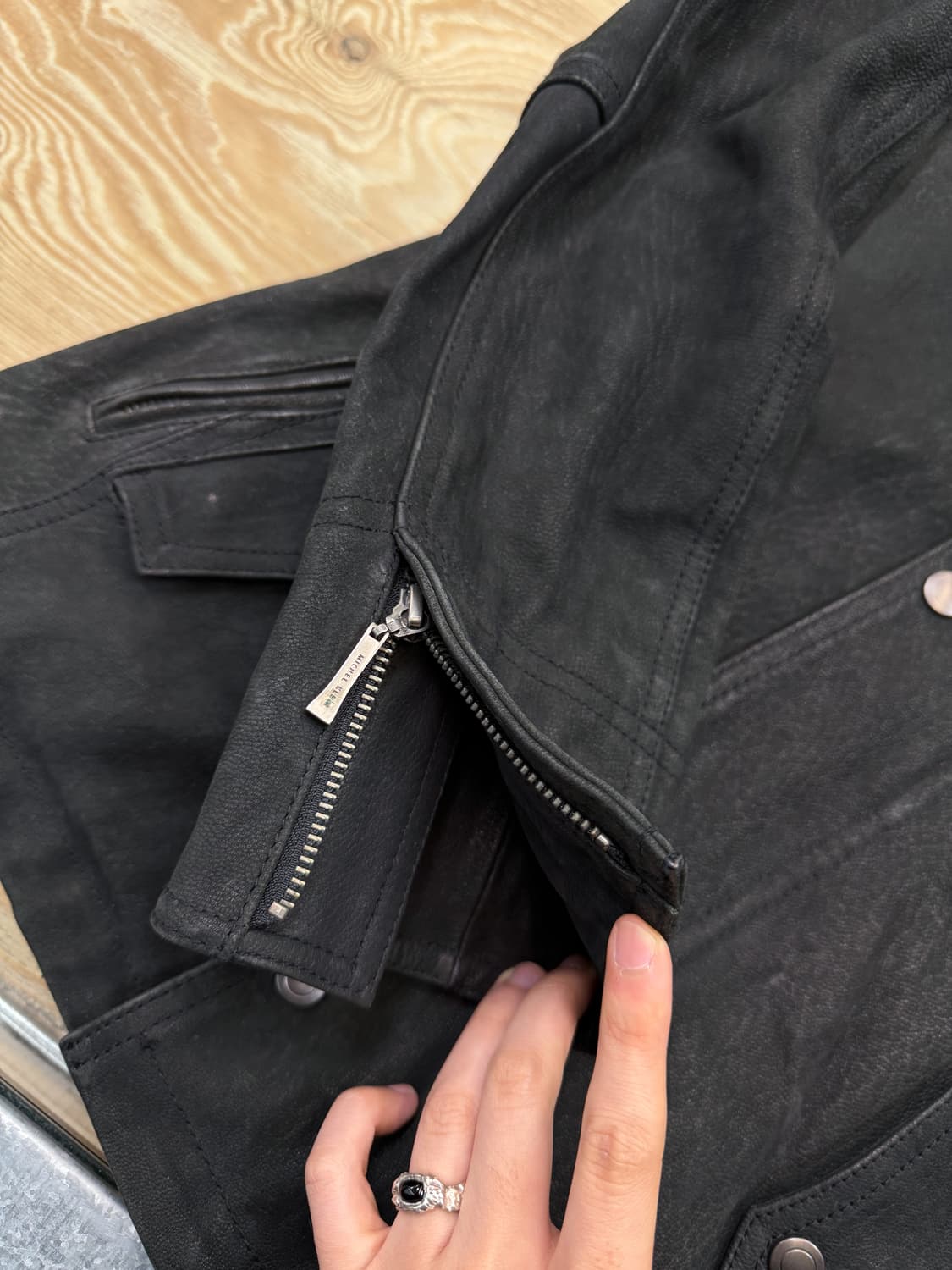 미셸 클랑 카프 스킨 레더 자켓 상품이미지5