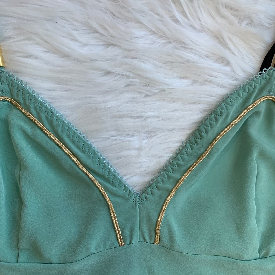 골드 테이핑 포인트 민트 캐미솔 탑  1737 상품이미지3