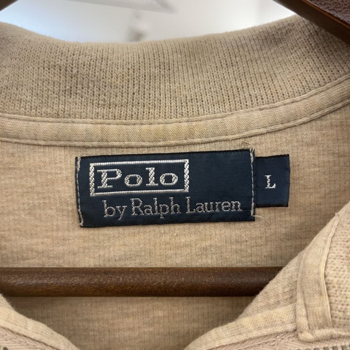 폴로 랄프로렌 빈티지 폭닥 오트밀 반집업 니트 L C07446 상품이미지5