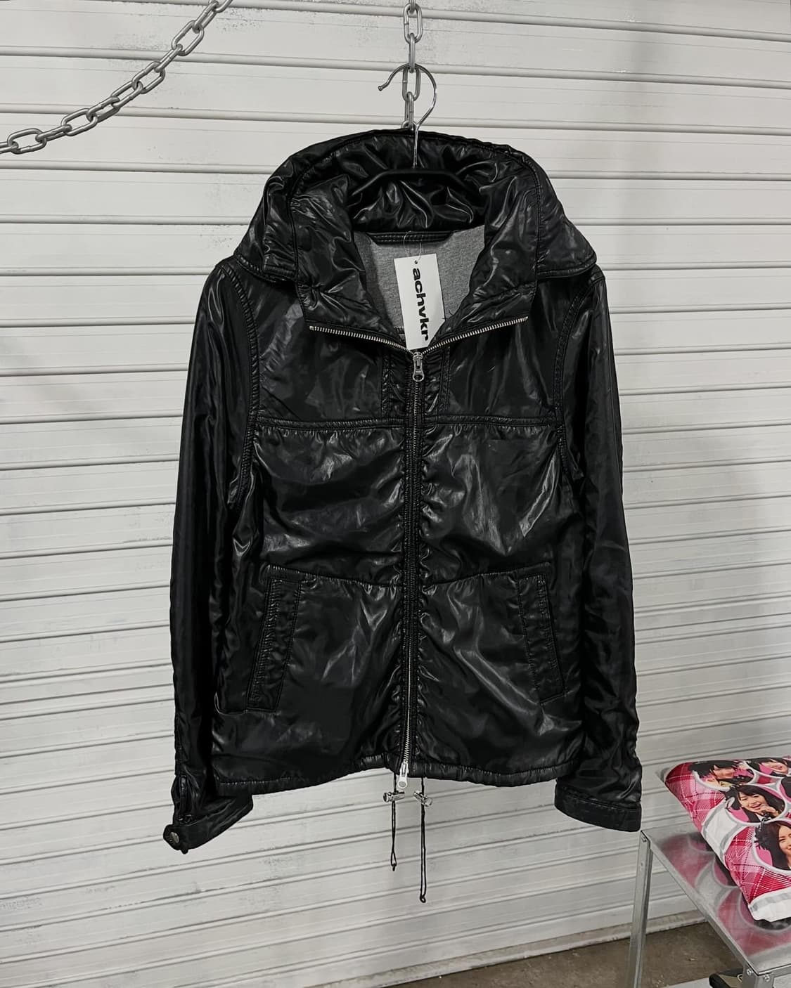 vtg nylon 2way zip hood jacket 상품이미지2