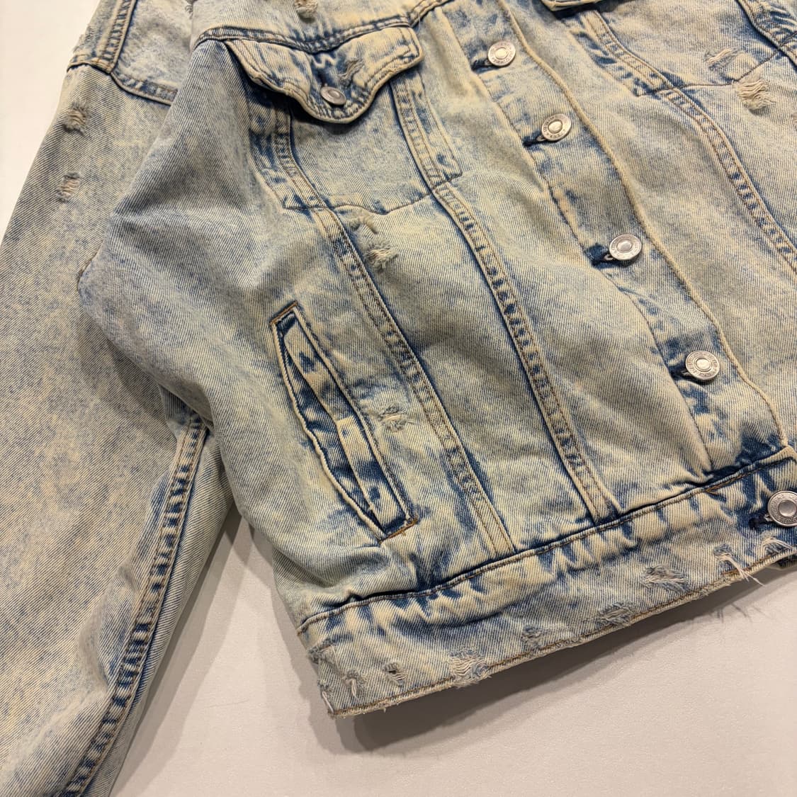 [S] 버쉬카 빈티지 워싱 데님 PARADISE 자켓 B627 상품이미지6