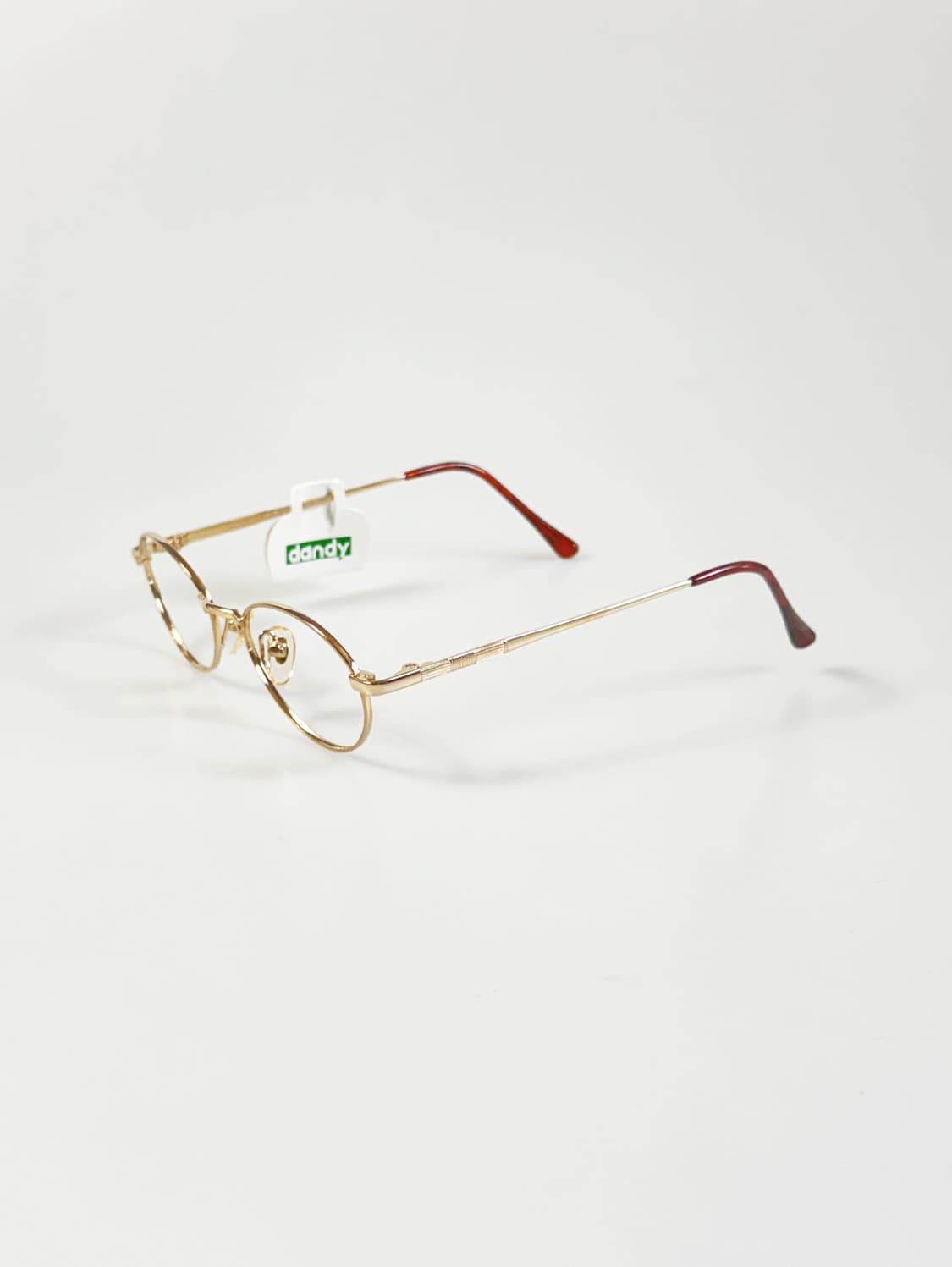 90s DANDY 골드 슬림 오벌 메탈 프레임 빈티지 안경 상품이미지3