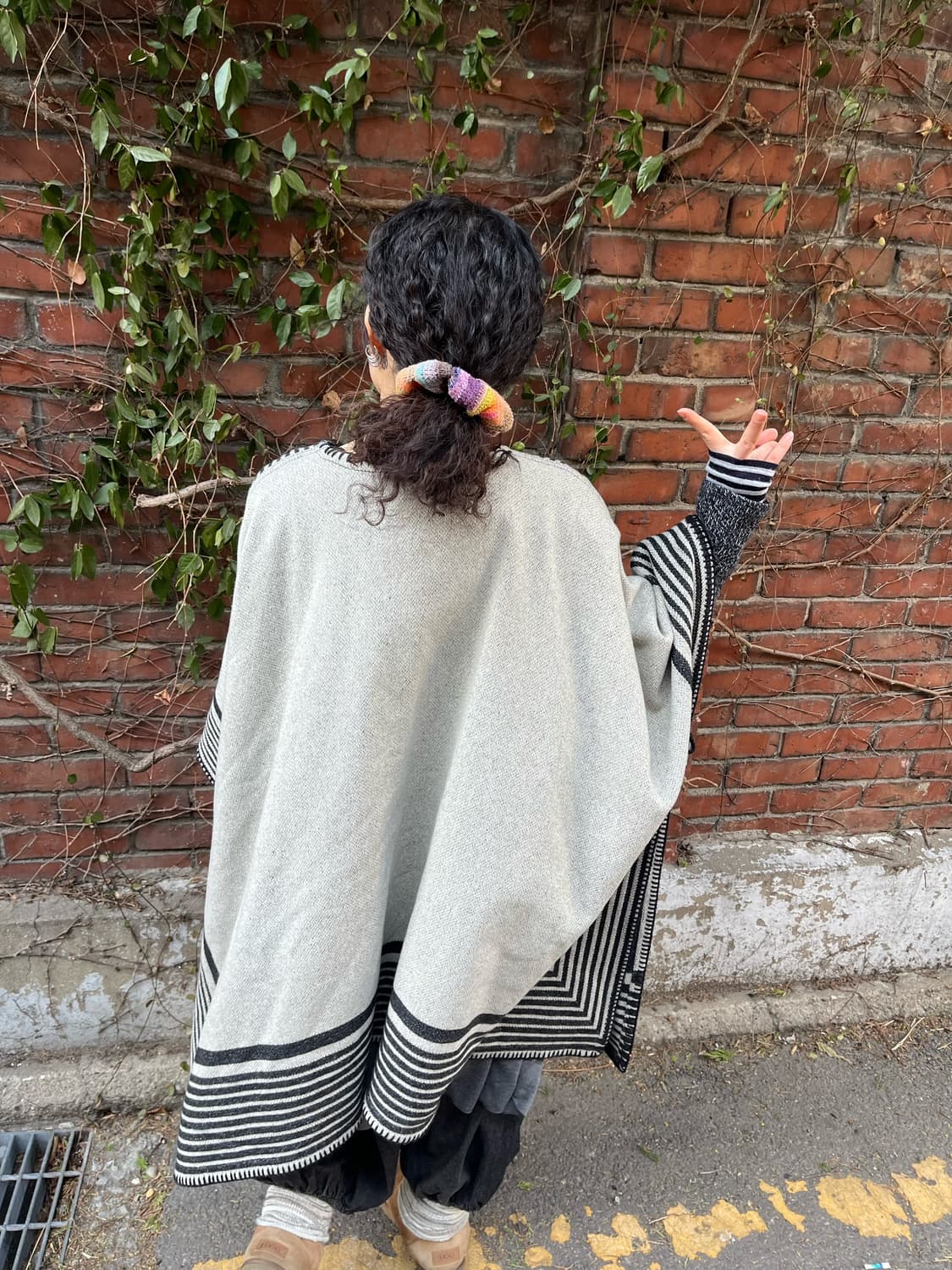 일본 무드 리버시블 케이프 카디건 상품이미지4