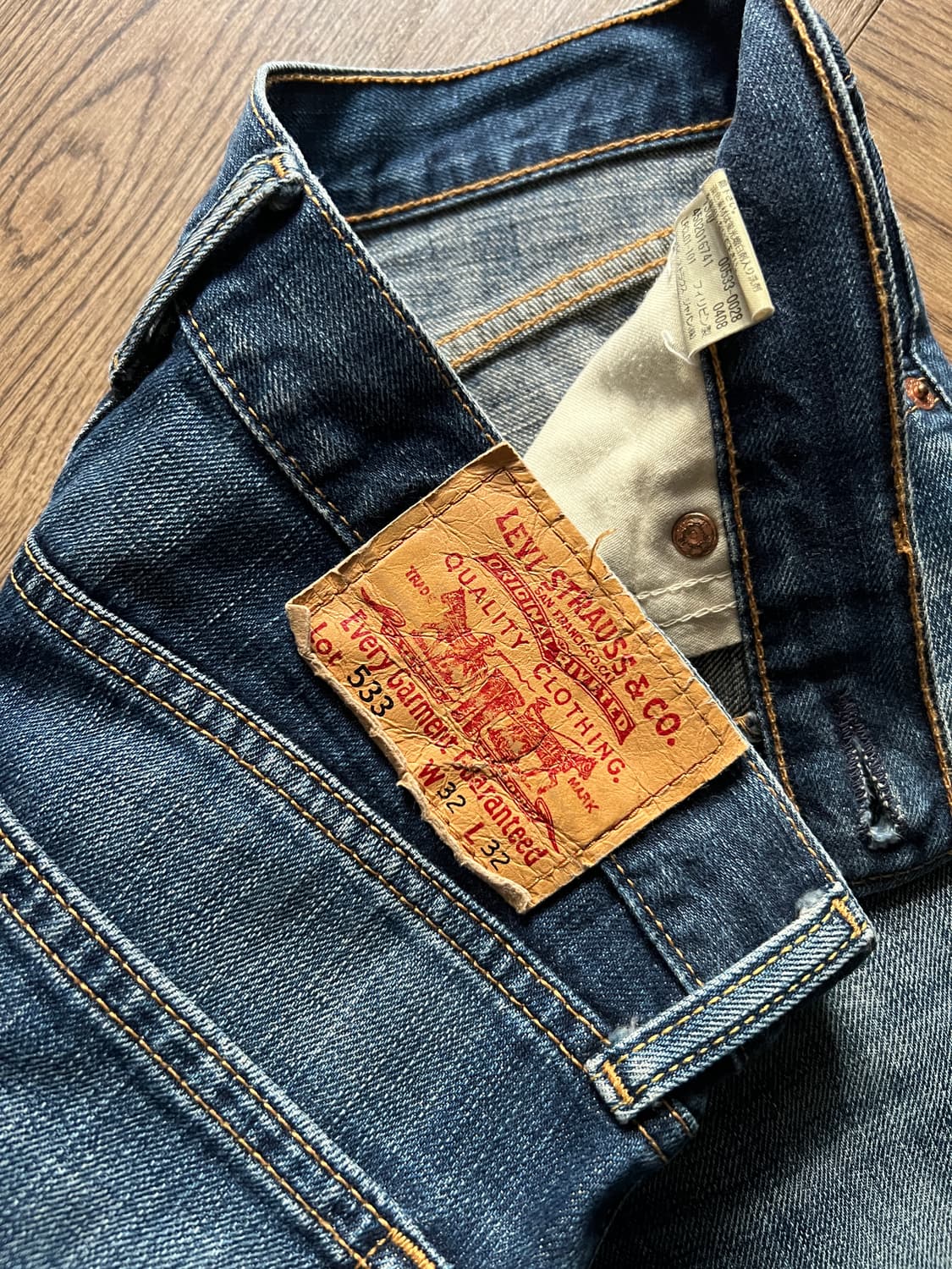 [32]00's 리바이스 재팬 533 빈티지 페이딩 데님 팬츠 상품이미지6