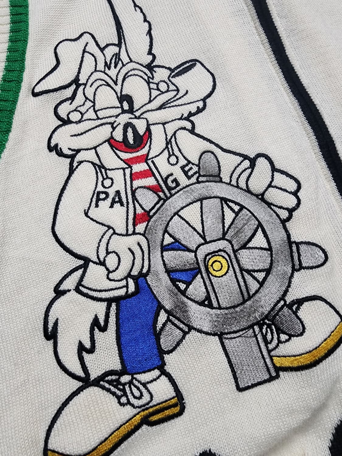 PAGELO 캐릭터 울 니트 집업 조끼 베스트 상품이미지7