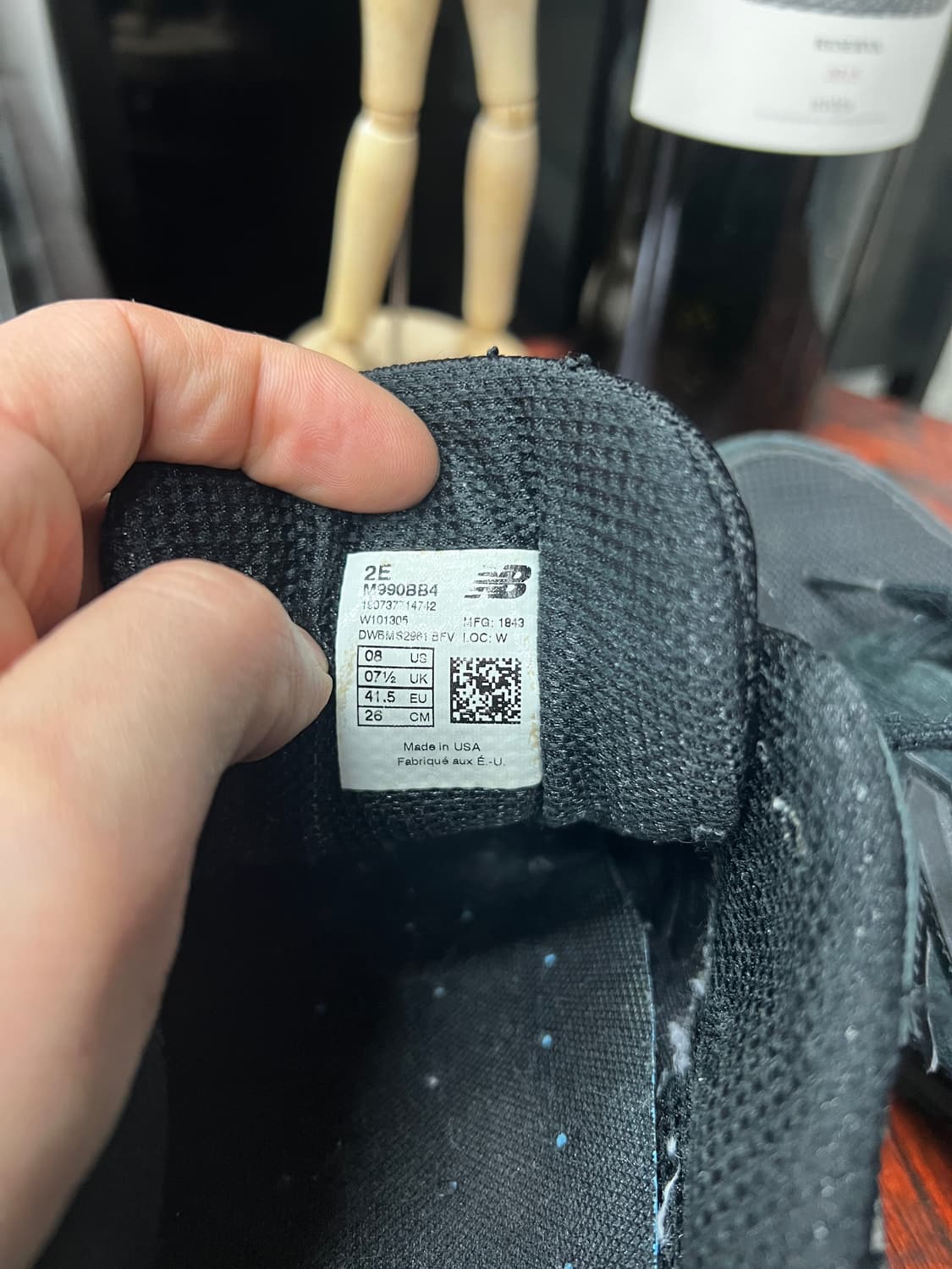 뉴발란스 990v4 블랙 스웨이드 메이드 인 USA size260 상품이미지6