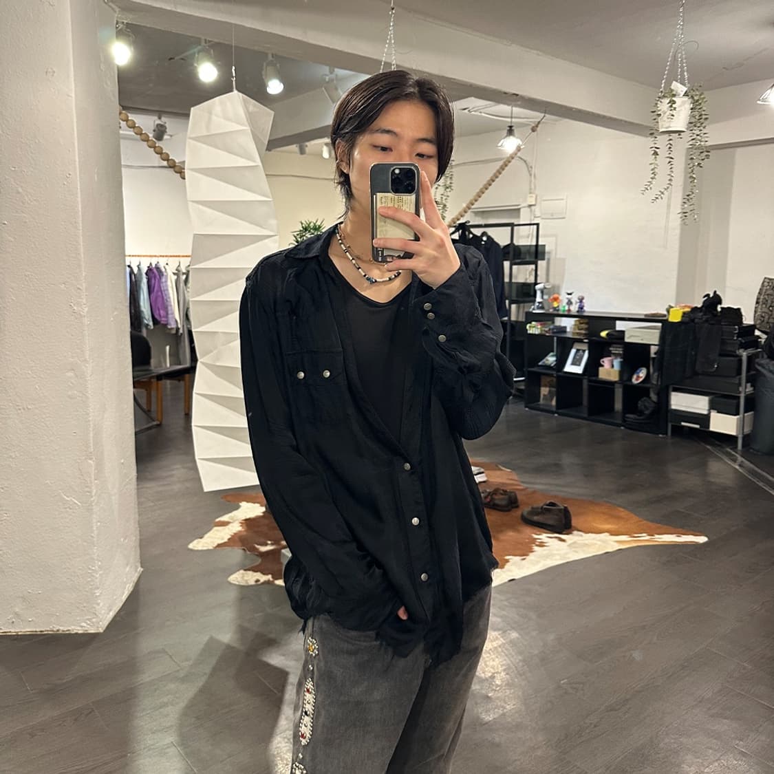 더 레터스 실키 웨스턴 셔츠 상품이미지4