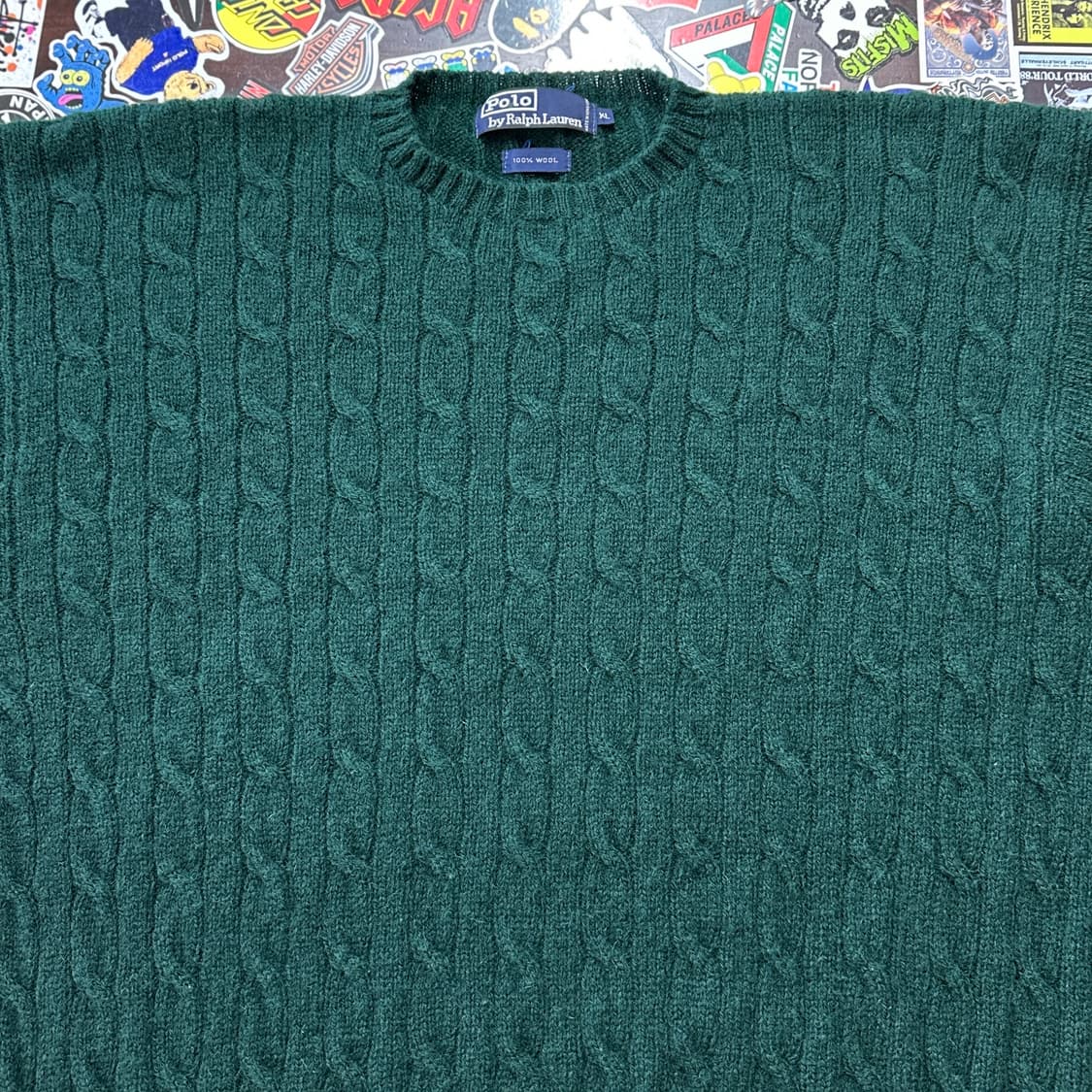 90s 폴로 랄프로렌 울 케이블 니트 스웨터 XL 상품이미지3