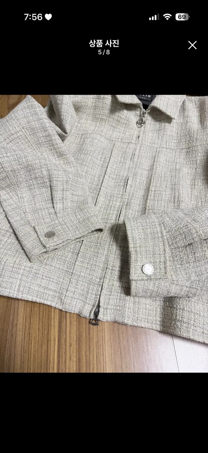 [52] 솔리드 옴므 트위드 자켓 아이보리 상품이미지5