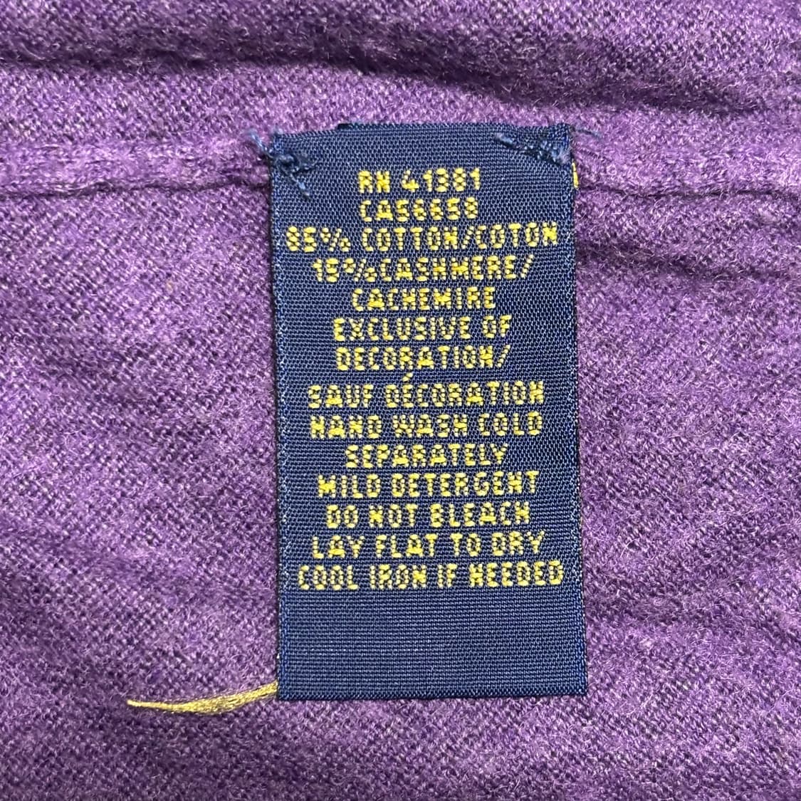 S 폴로랄프로렌 퍼플 캐시미어 니트 상품이미지5