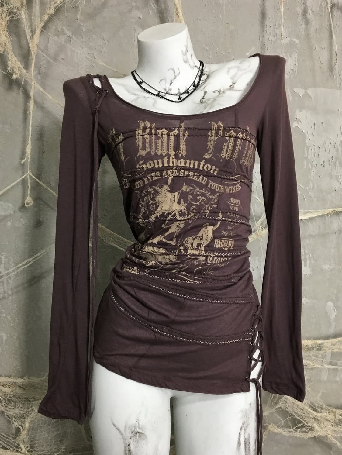 salvage 셀비지 그런지 딱붙 롱슬리브 상품이미지1