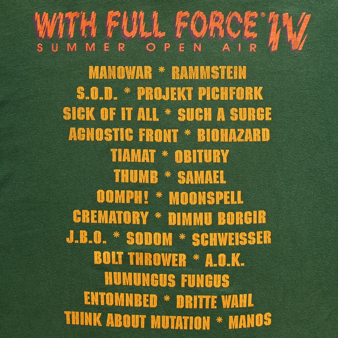 90s With Full Force 빈티지 티셔츠 상품이미지5
