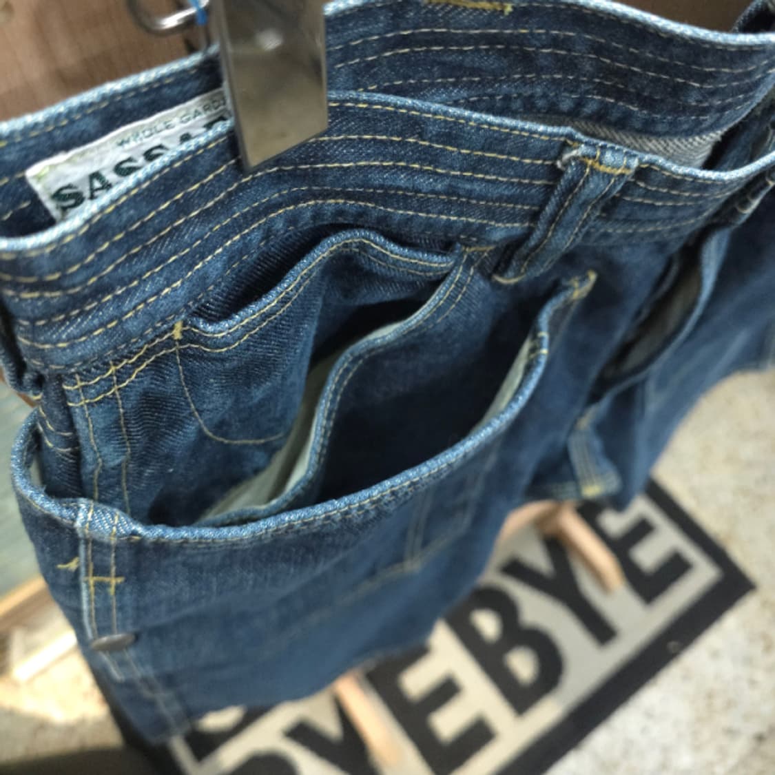 SASSAFRAS Fall Leaf Pants 데님쇼츠(L 상품이미지3