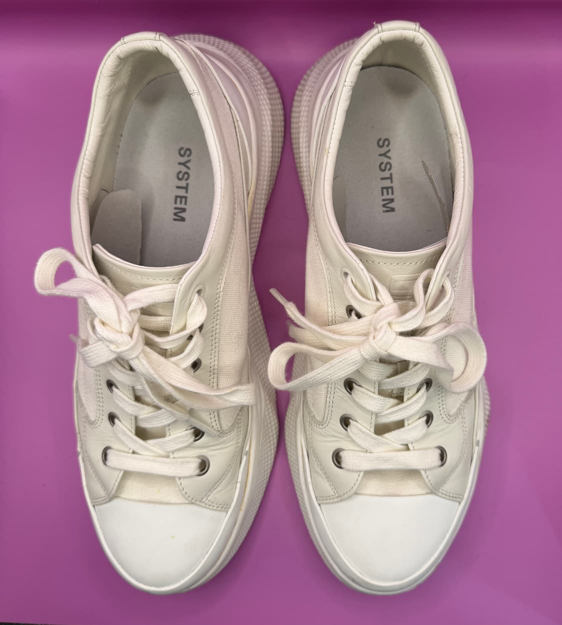 [SYSTEM] 시스템 에티튜드 아카이브 웨이브 솔 스니커즈 (아이보리) 상품이미지4