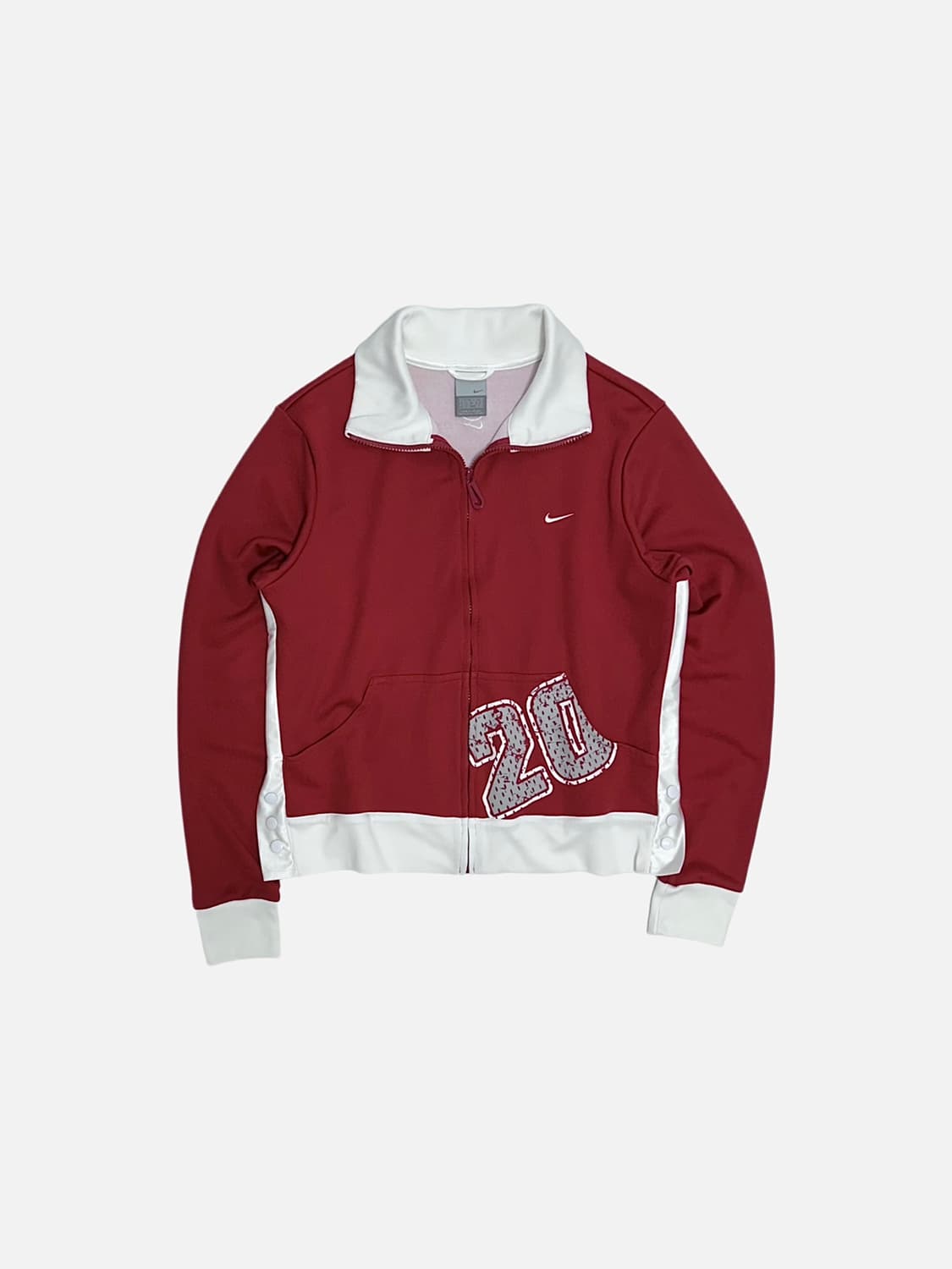 나이키 00s 스우시 사이드버튼 흰빨 져지 트랙탑 상품이미지1