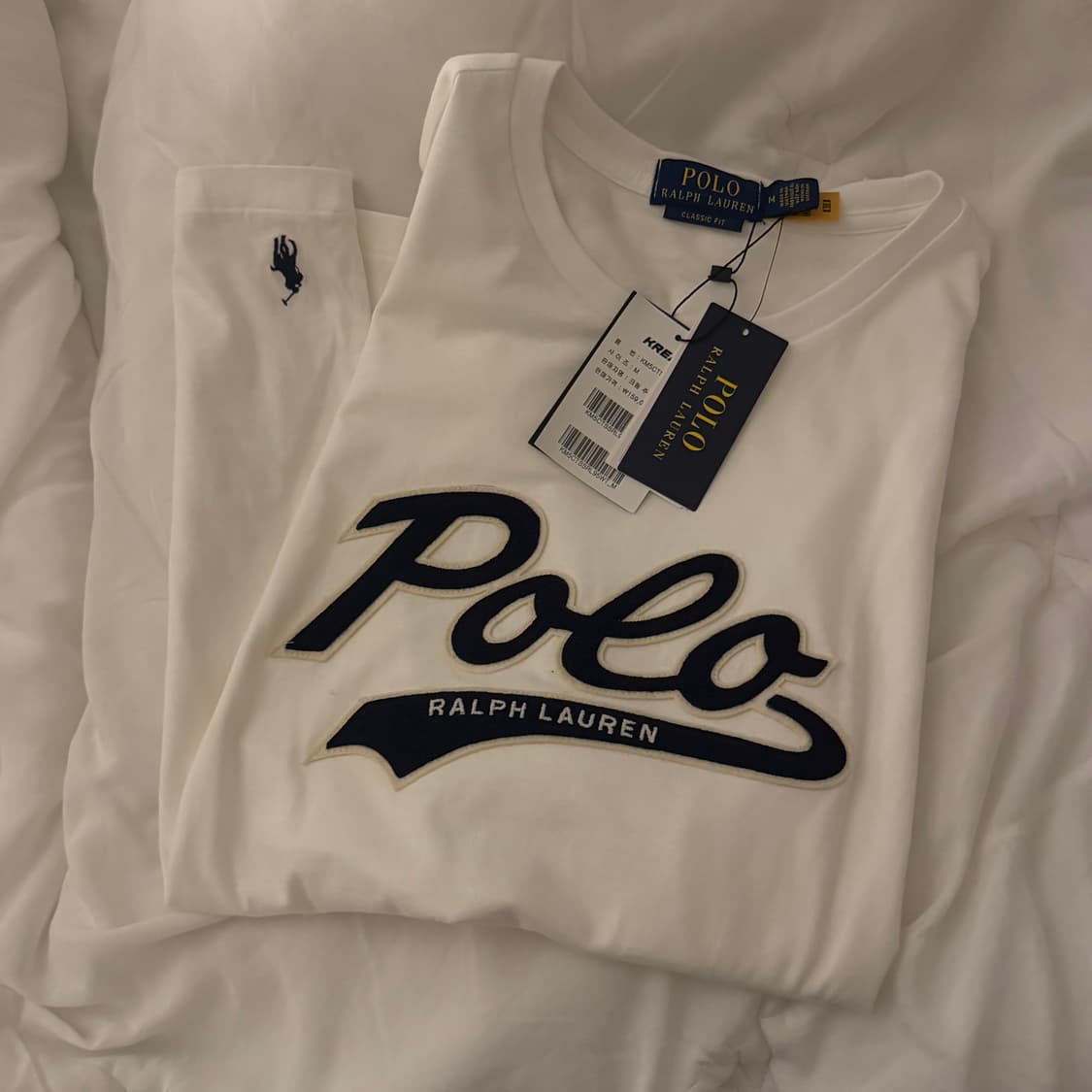 폴로 랄프로렌 클래식핏 로고티셔츠 화이트 M 새상품 상품이미지1