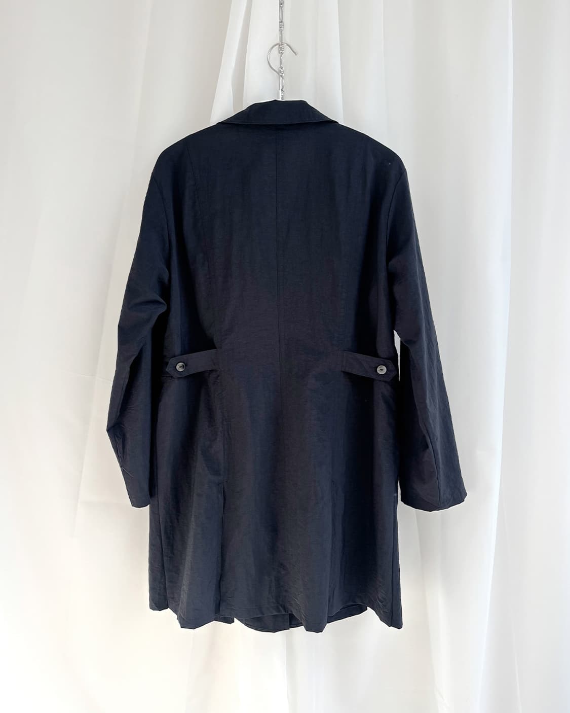 Harpers Bigot 밑단 맞주름 윈드브레이커 롱 자켓 상품이미지2