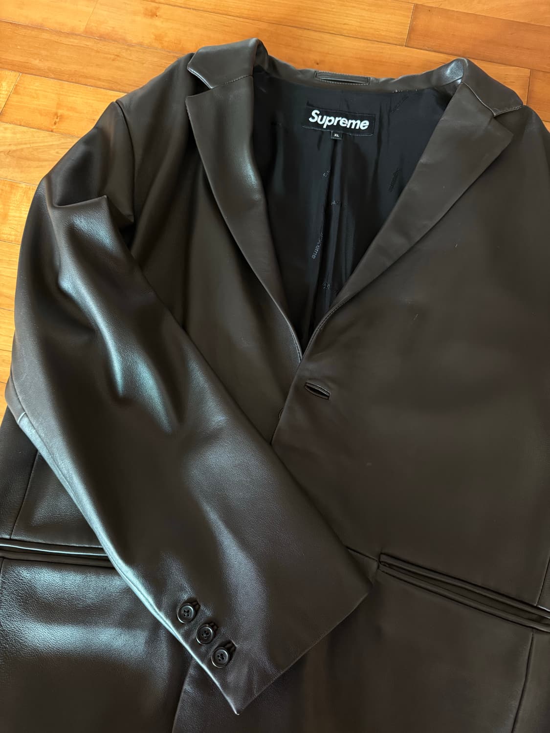 Supreme leather blazer brown 상품이미지4