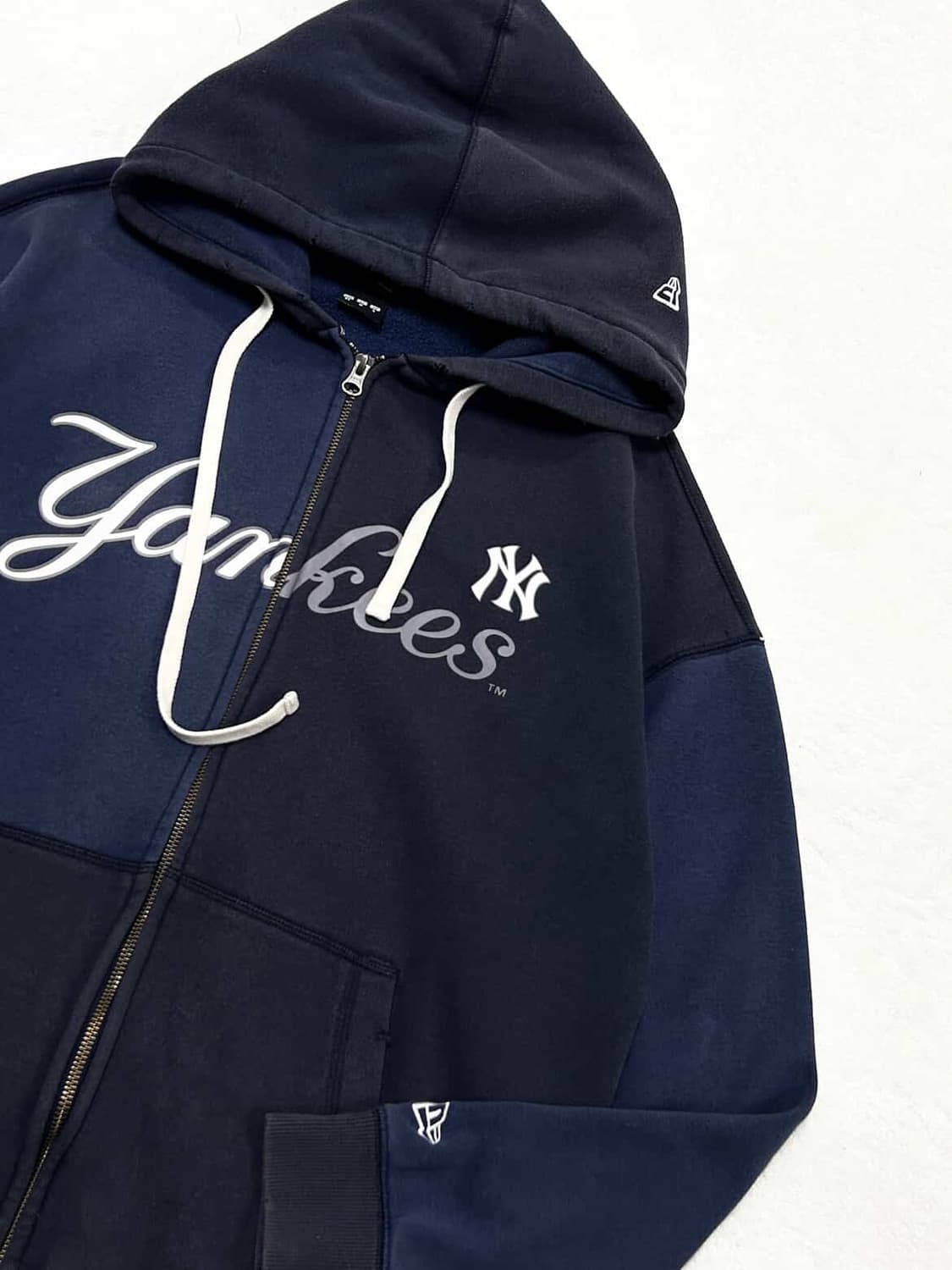 MLB 뉴욕양키스 빅로고 배색 후드집업 상품이미지7