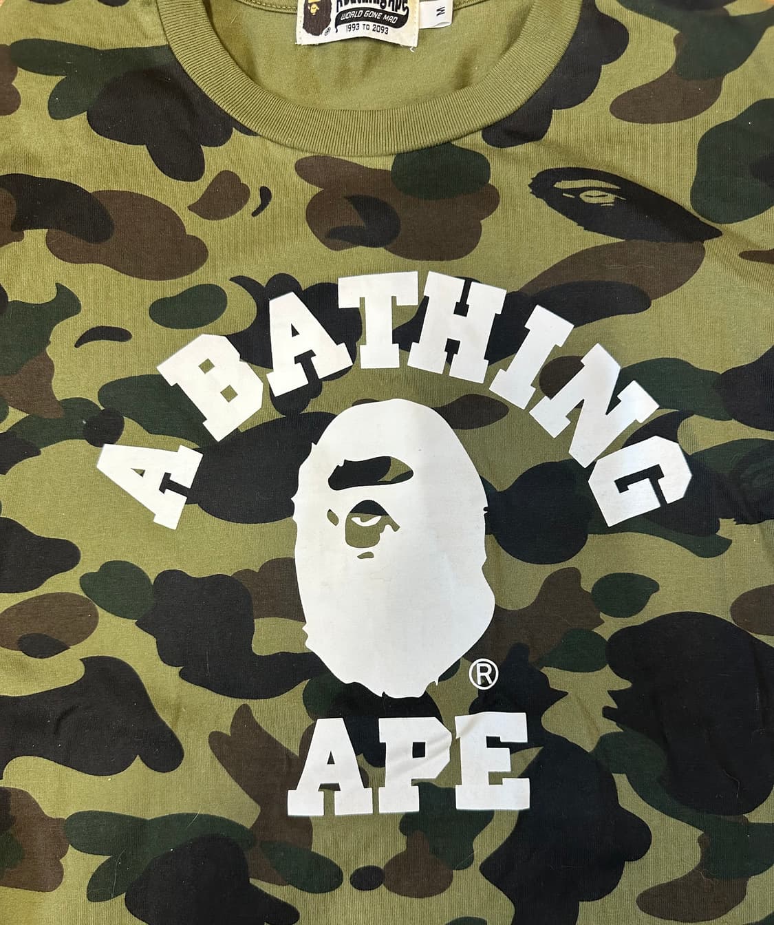 베이프 117 ABC 카모 컬리지 롱슬리브 상품이미지1