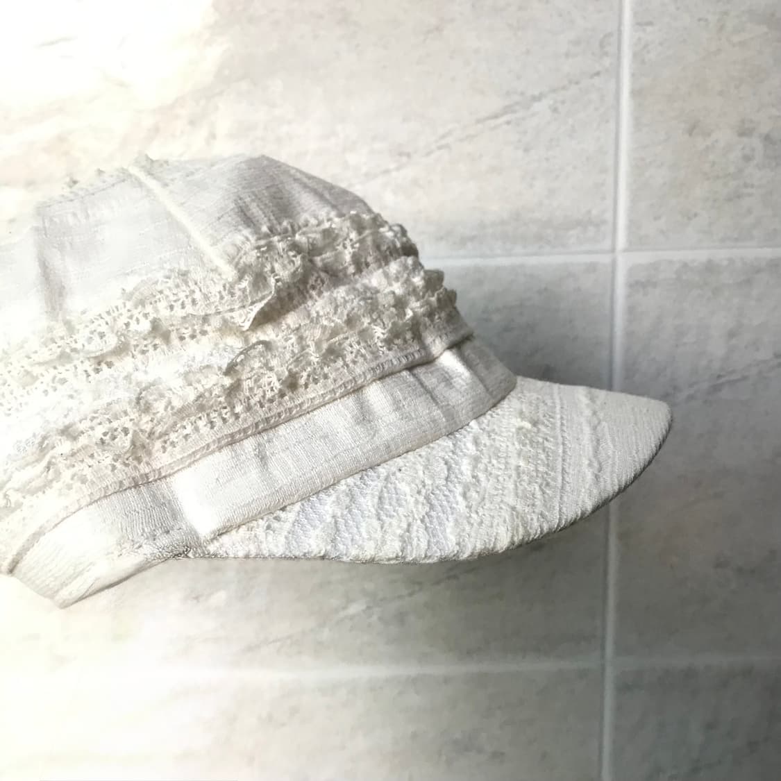 빈티지 레이스 화이트 캡 모자 상품이미지4