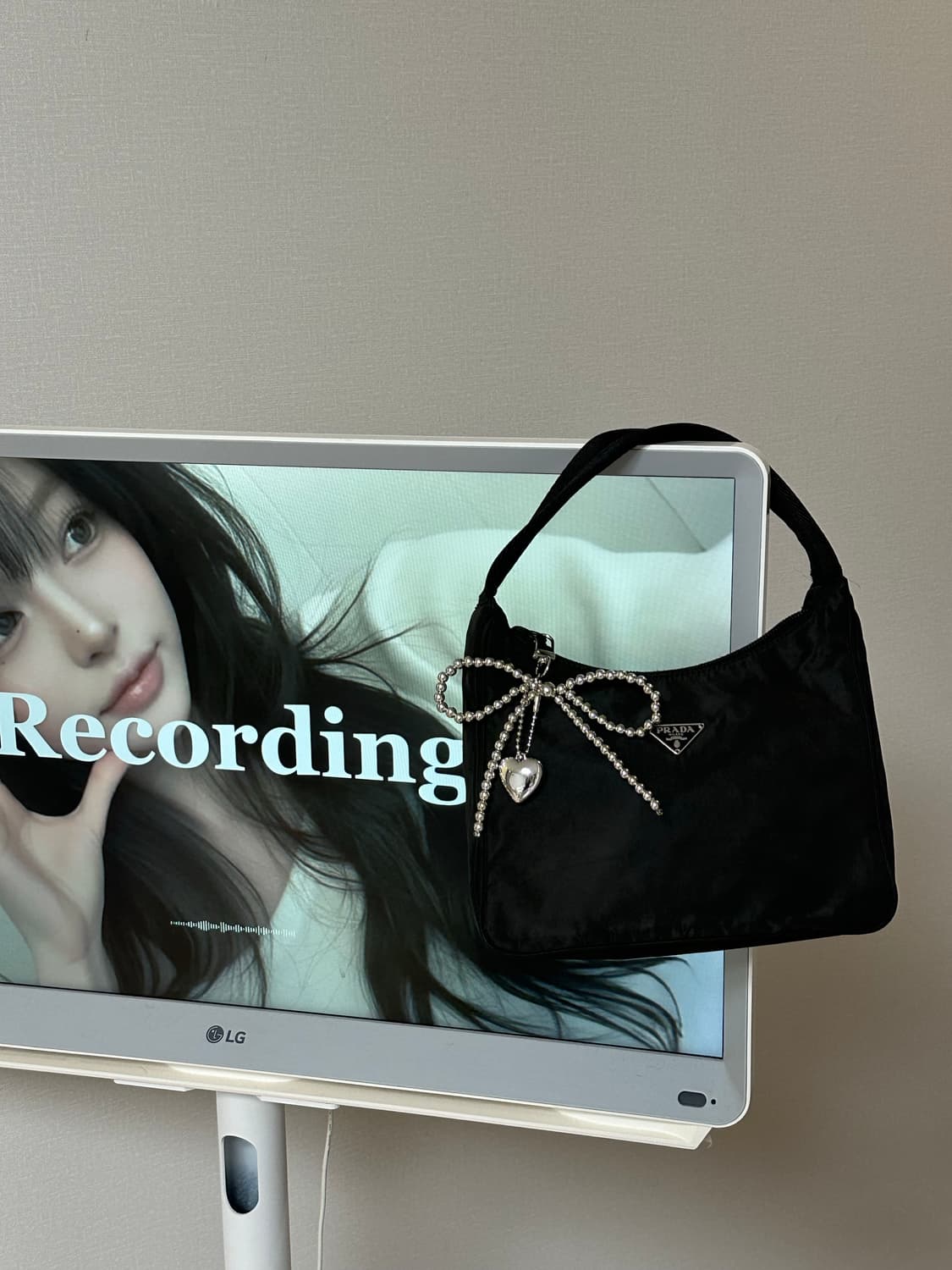 프라다 미니 호보백 나일론 포코노 토트백 y2k 상품이미지1