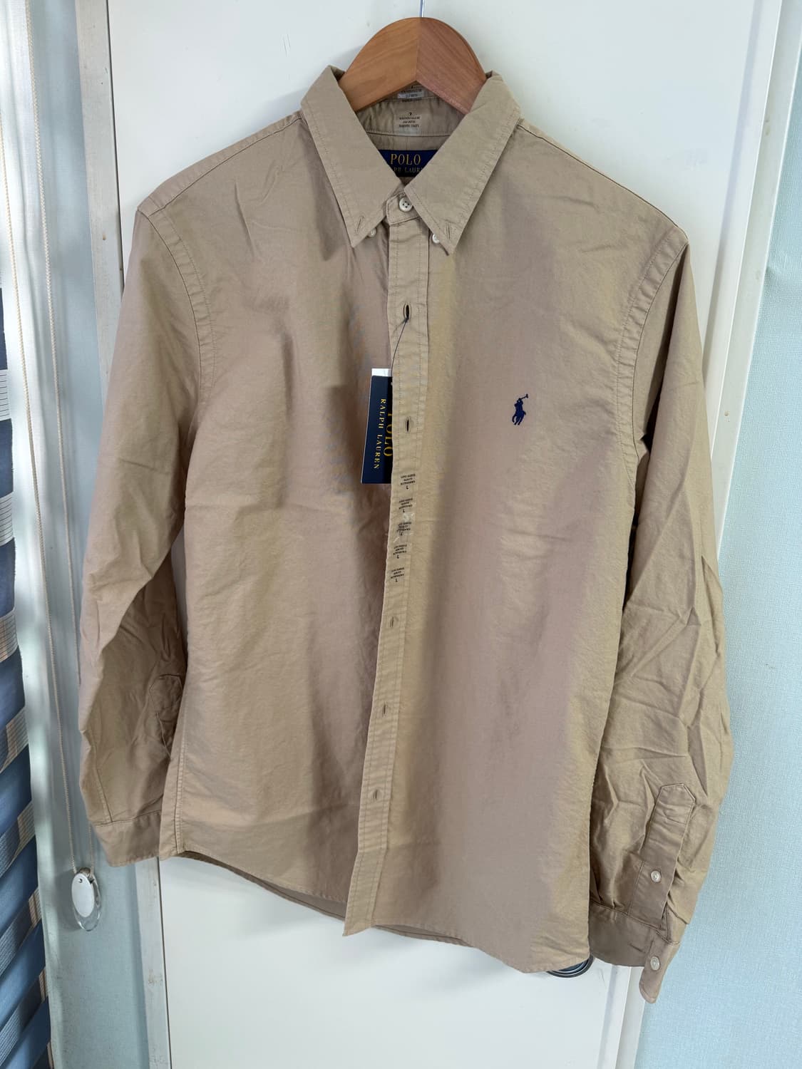 폴로 가먼트다이 셔츠 베이지 상품이미지1