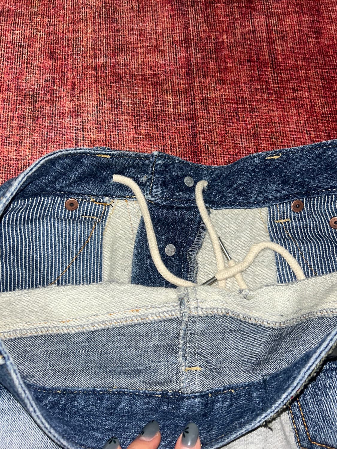 빈티지 데님 트레이닝 믹스매치 스커트  상품이미지5