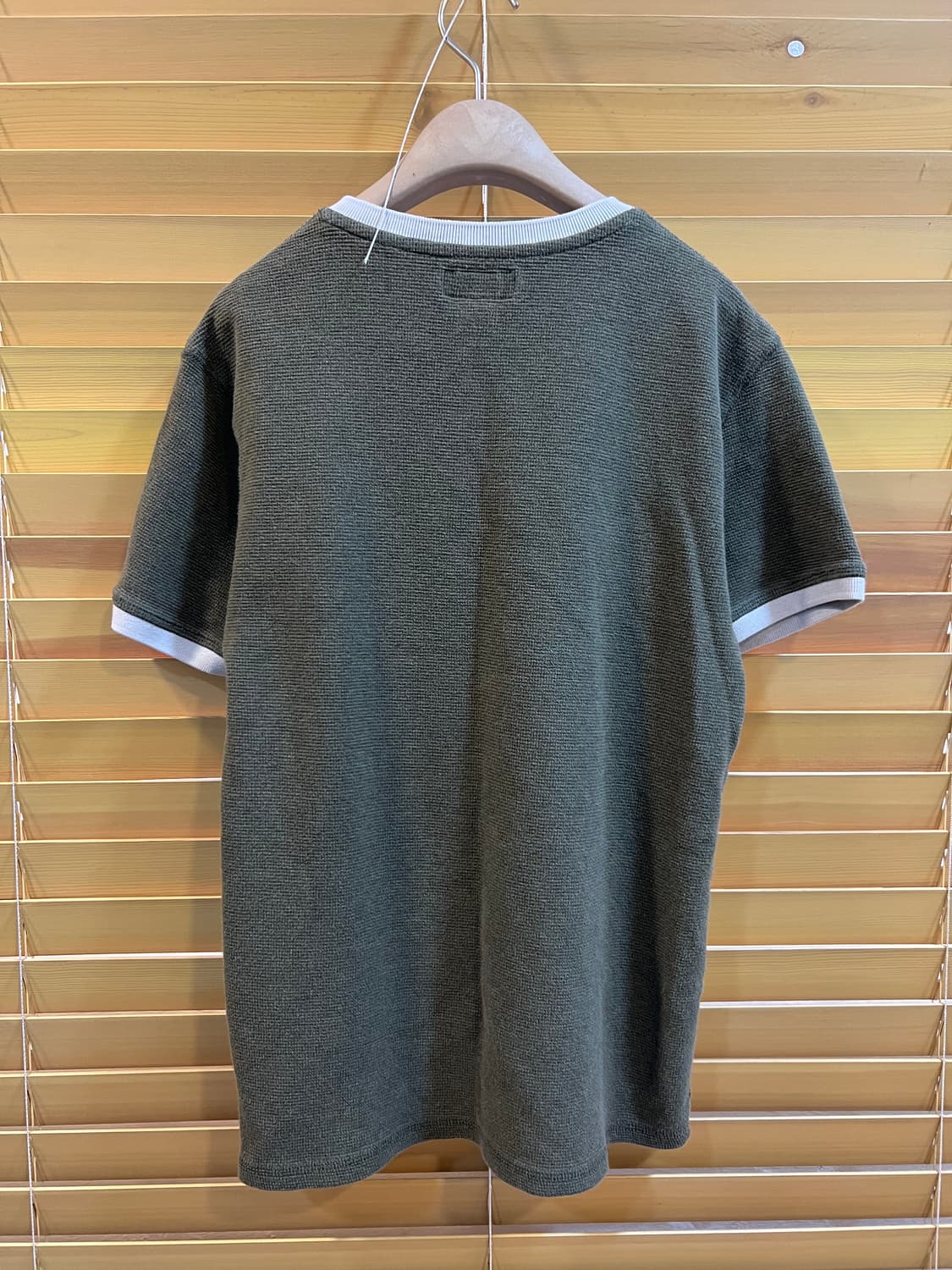 폴로랄프로렌 여성 카키 와플티셔츠 브이넥반팔티셔츠 상품이미지3