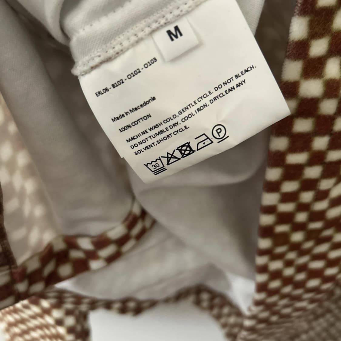 ERL 이알엘 체크 보드 프린트 셔츠 자켓 브라운 상품이미지4