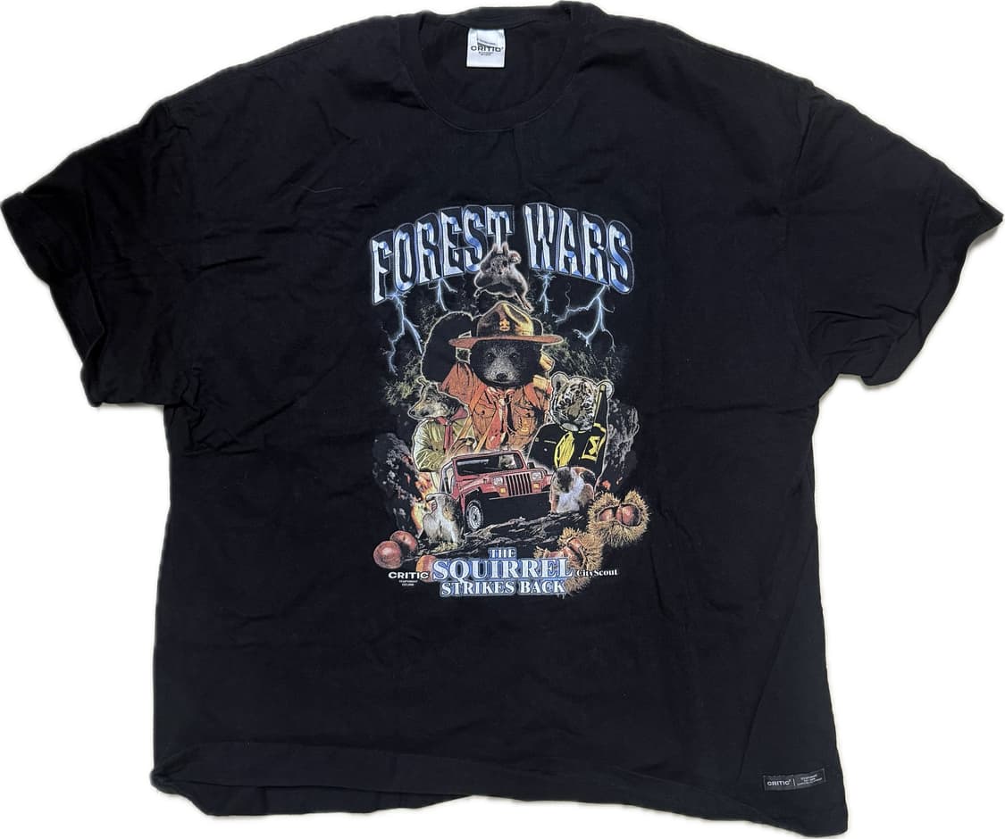 크리틱 FOREST WARS 반팔 티셔츠 블랙 XXXL 상품이미지3