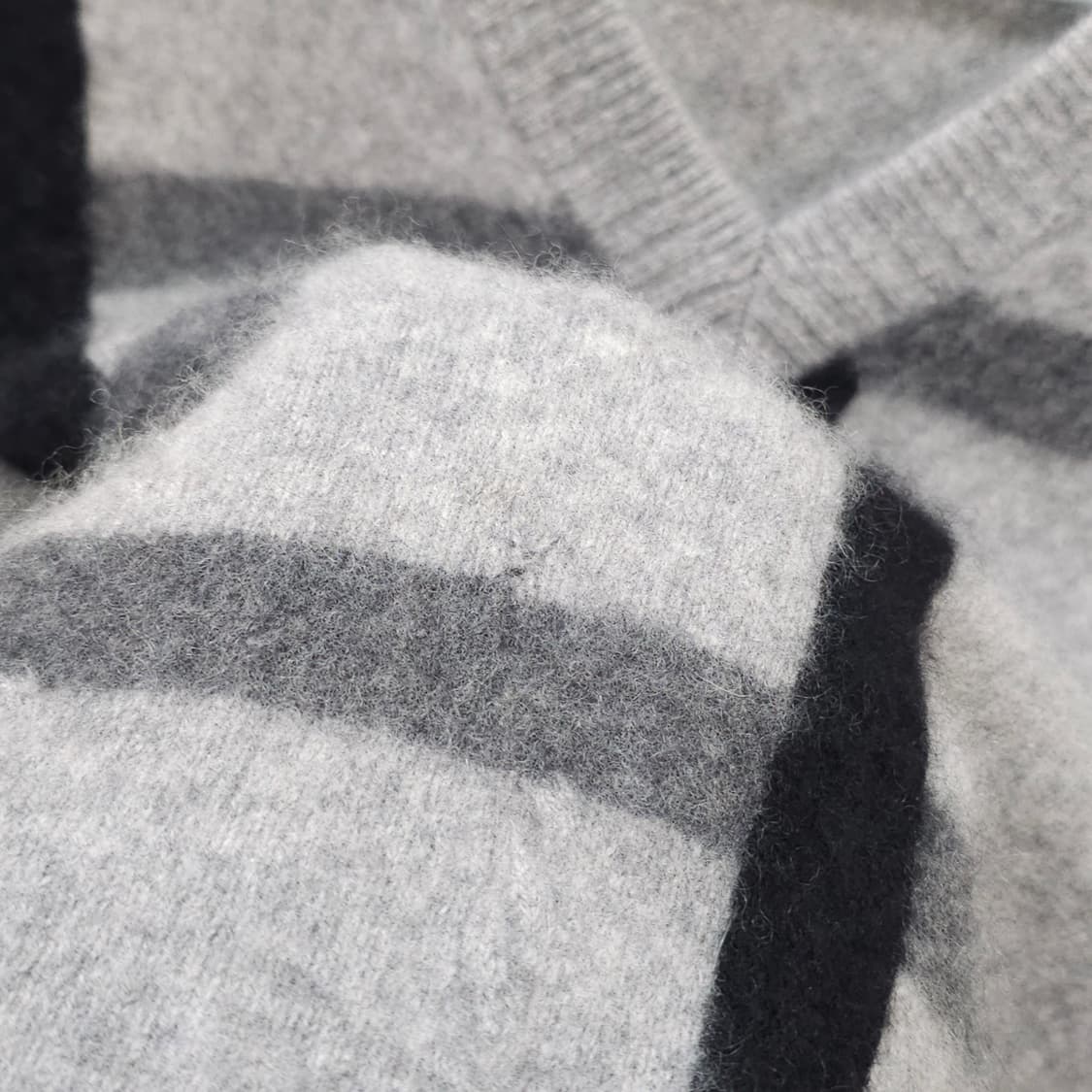 JAPAN 빈티지 캐시미어100 V넥 니트 스웨터- 우먼L 상품이미지5