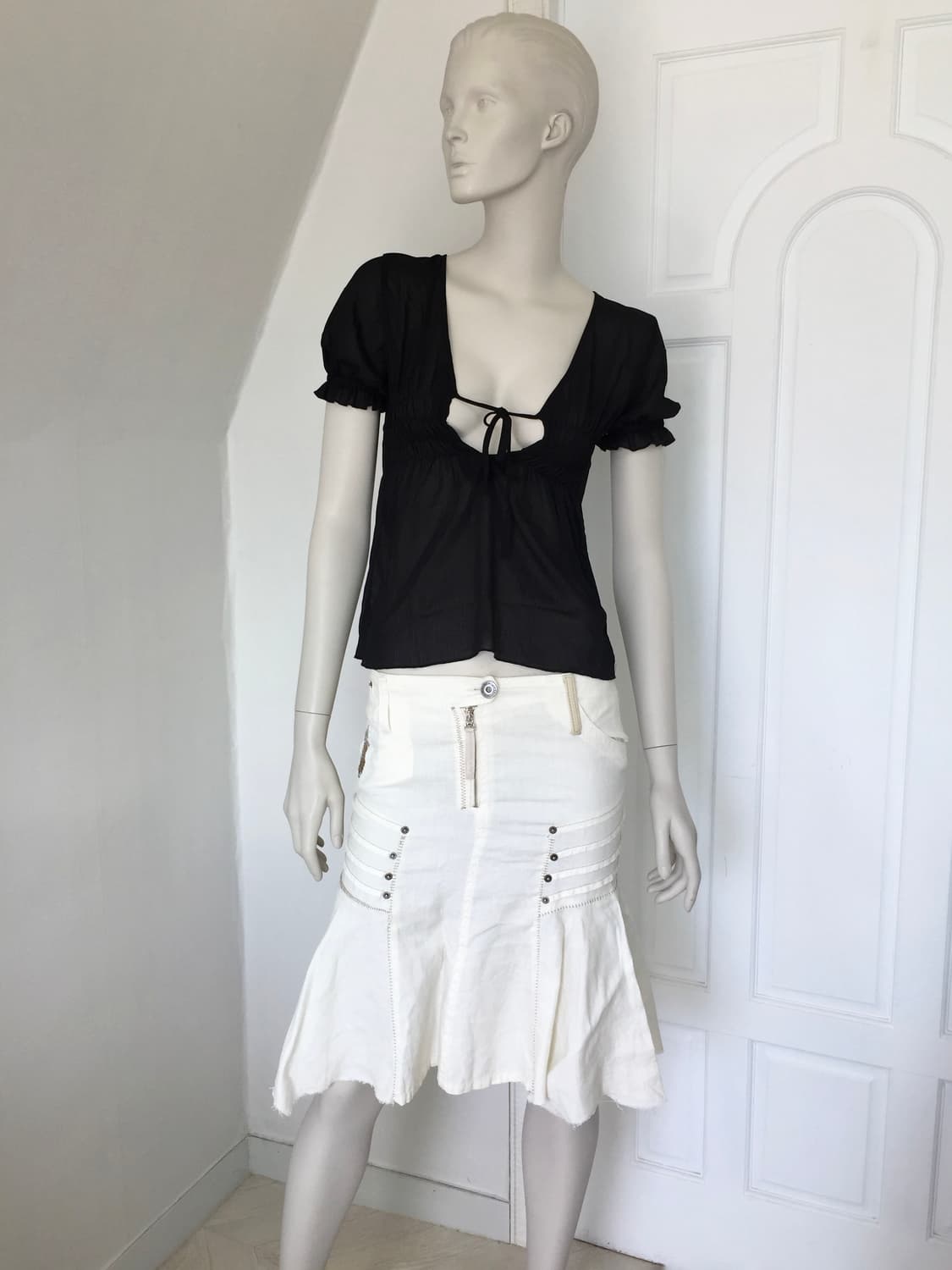 Ruched Detail Puff Sleeve Blouse 상품이미지2