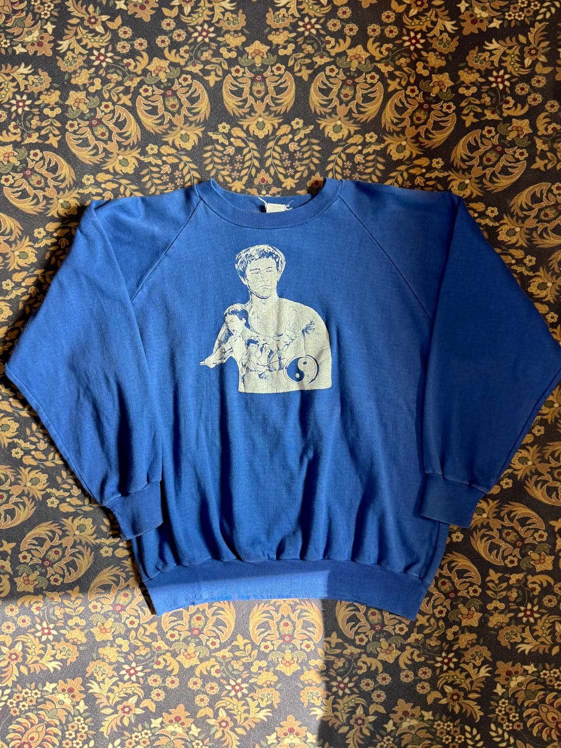 90s 이소룡 Bruce Lee 래글런 빈티지 스웻셔츠 상품이미지1
