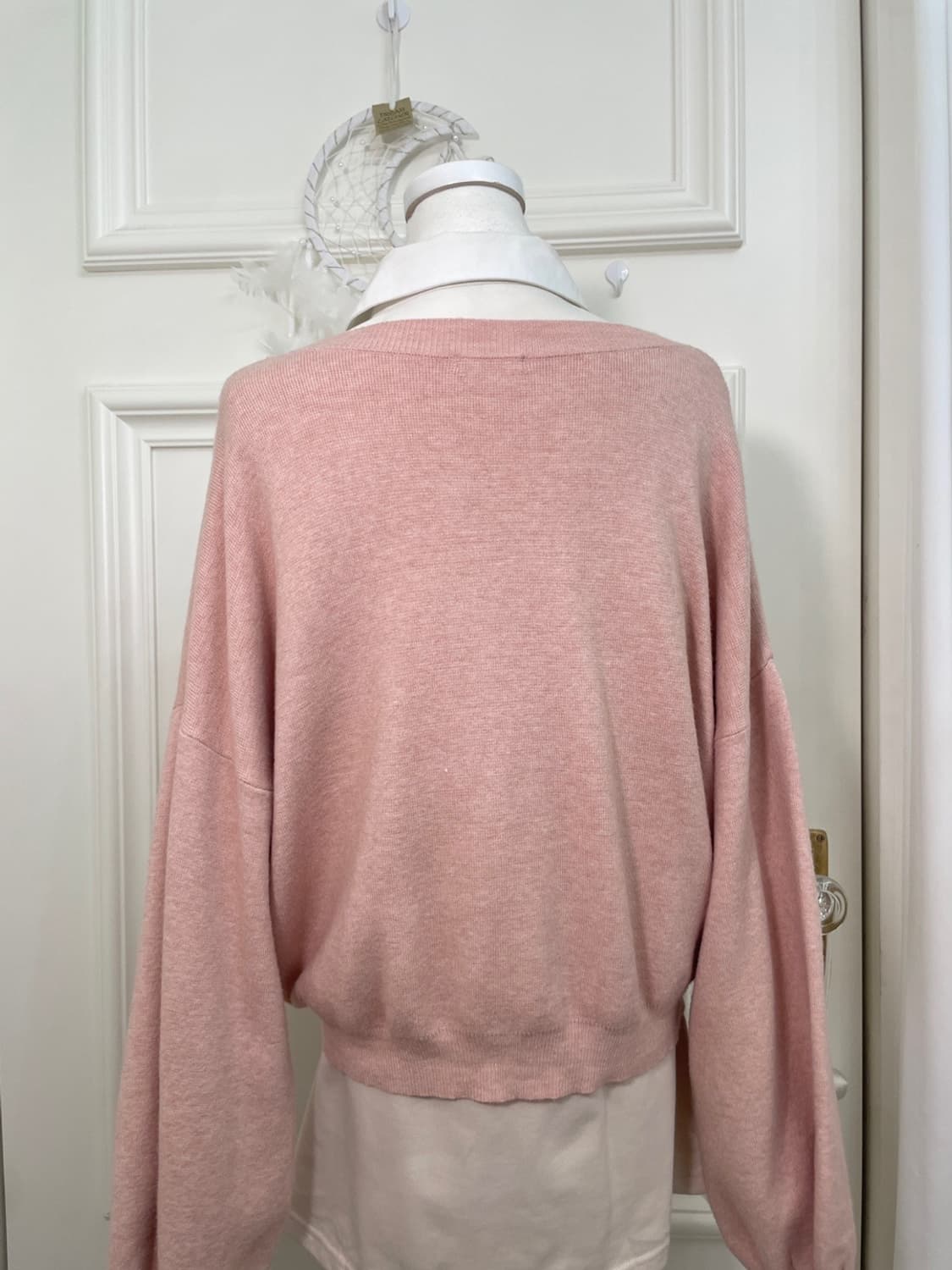 coral pink lovely over cardigan(size-F) 상품이미지5