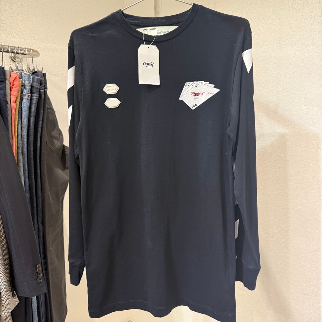 오프화이트 프린팅 티셔츠(감정서⭕️) 상품이미지1