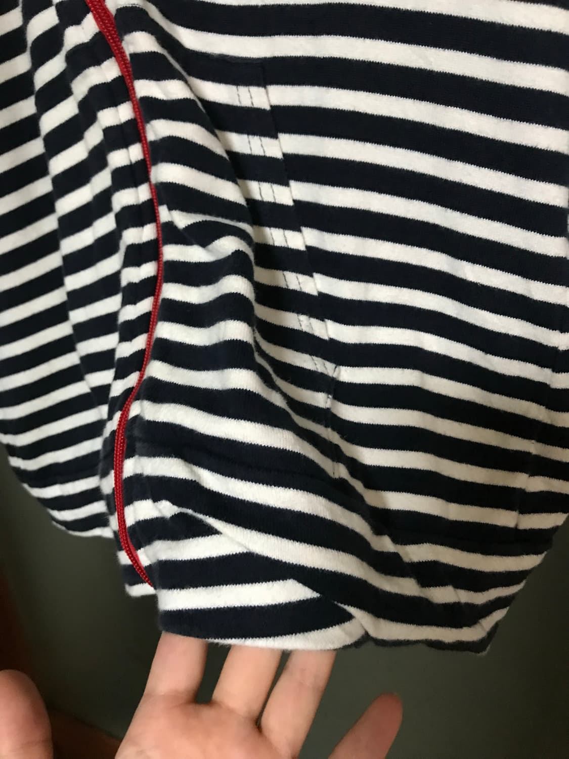 vintage stripe heart patch hood zipup 상품이미지6