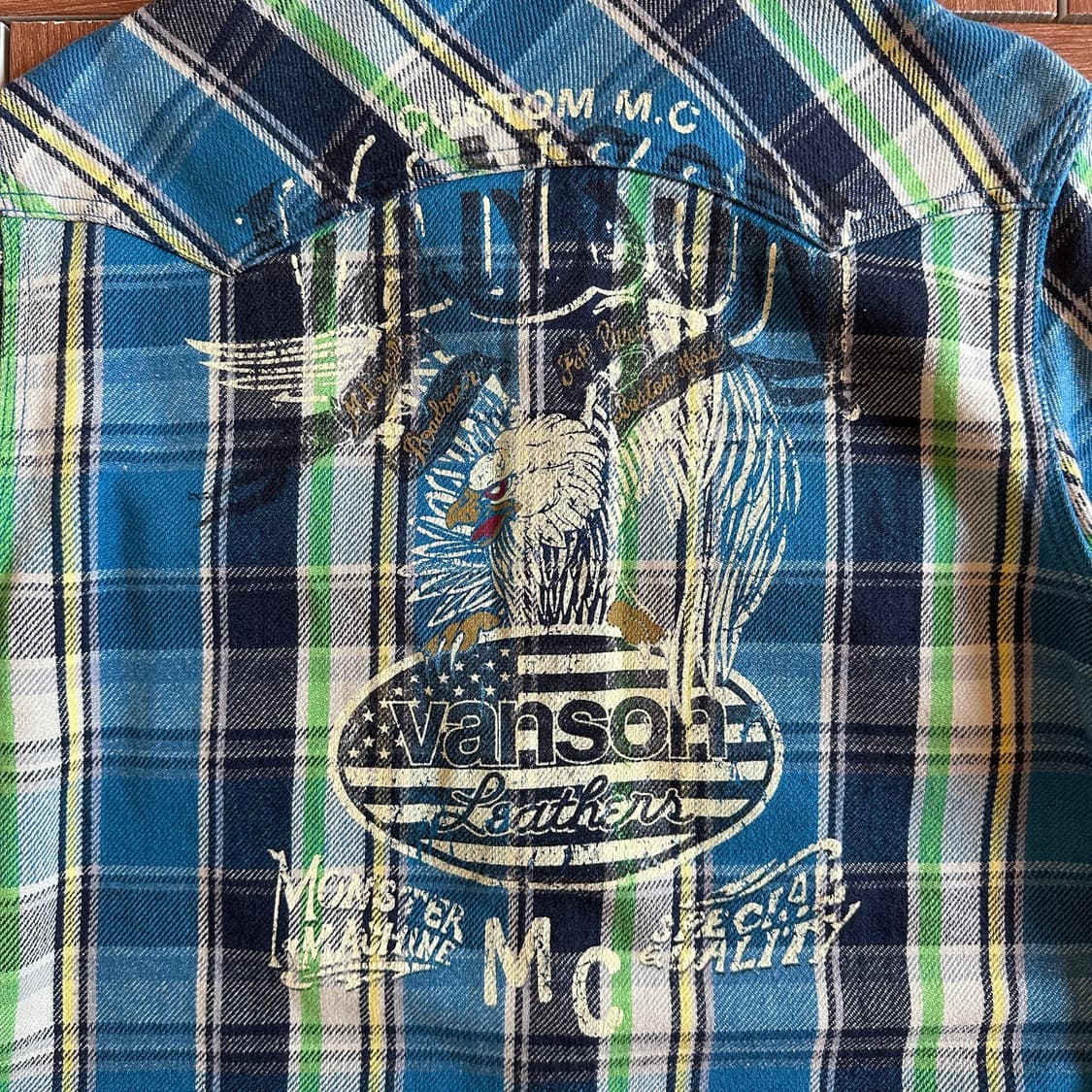 Vanson check flannel western shirts 상품이미지5