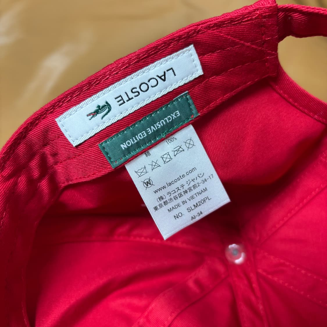 빔즈 빔스 라코스테 6패널 볼캡 모자 테니스 클럽 레드 상품이미지9