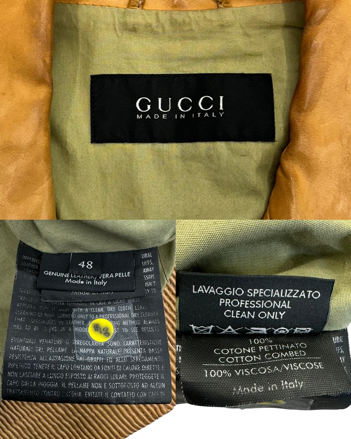 구찌 by 톰 포드 엘보우 패치 디테일 레더 블루종 상품이미지10