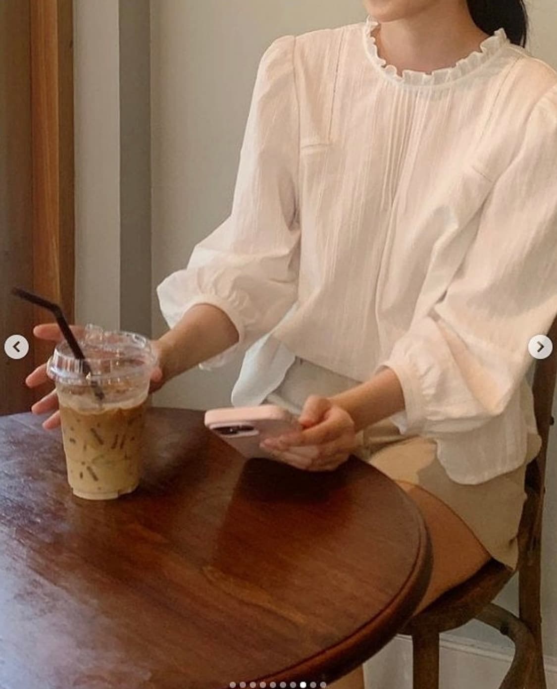 유에르 줄리 레이스 블라우스 아이보리 상품이미지4